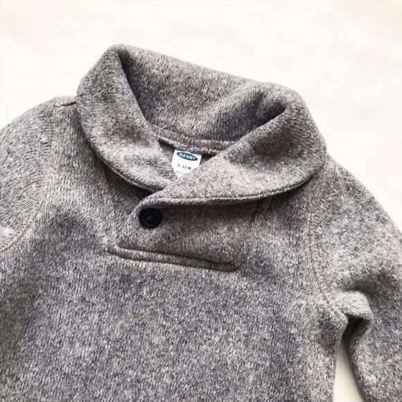 Old navy heather gray Shaw neck  jumpsuit EUC  6-12 months - Picture 2 of 6